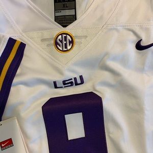 White LSU Nike Jersey #9.